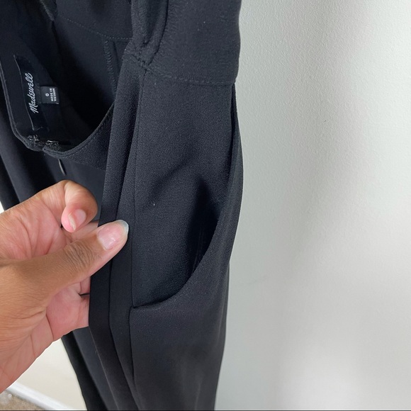 Madewell Apron Bow-Back Wide Leg Jumpsuit Black Size 0 - Picture 9 of 9